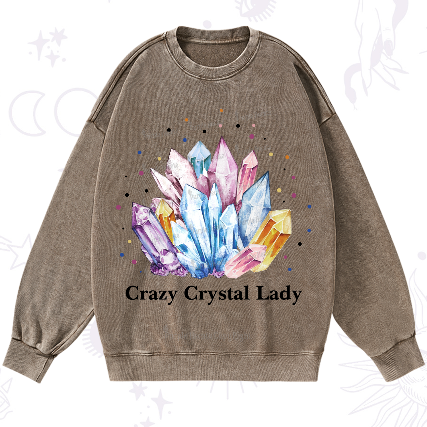 Purplehecate Crazy Crystal Washed Sweatshirt