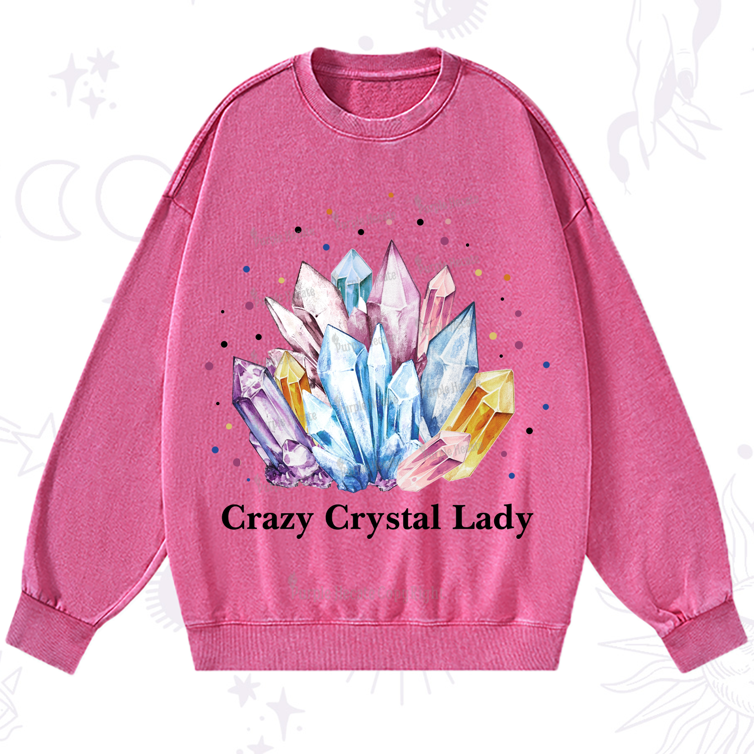 Purplehecate Crazy Crystal Washed Sweatshirt
