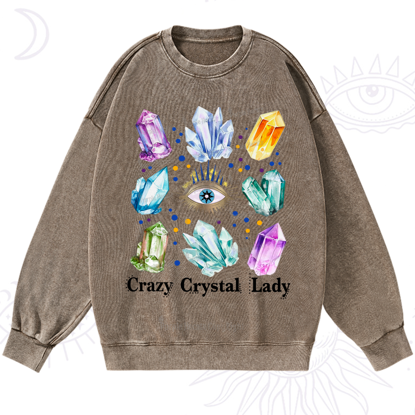 Purplehecate Crysral Lady Washed Sweatshirt