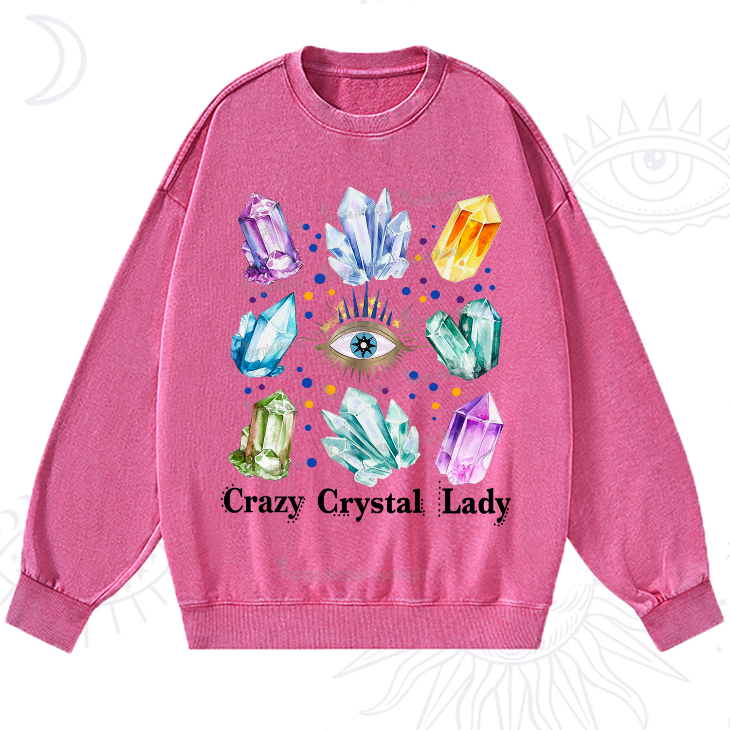 Purplehecate Crysral Lady Washed Sweatshirt