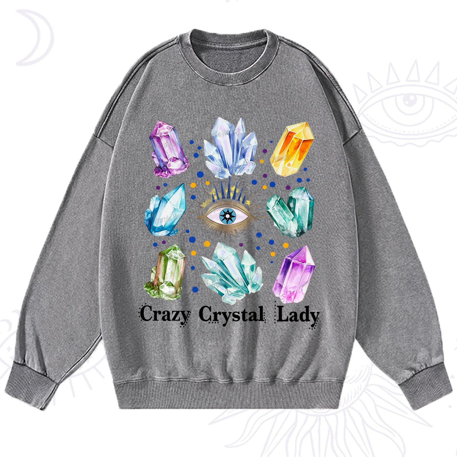 Purplehecate Crysral Lady Washed Sweatshirt