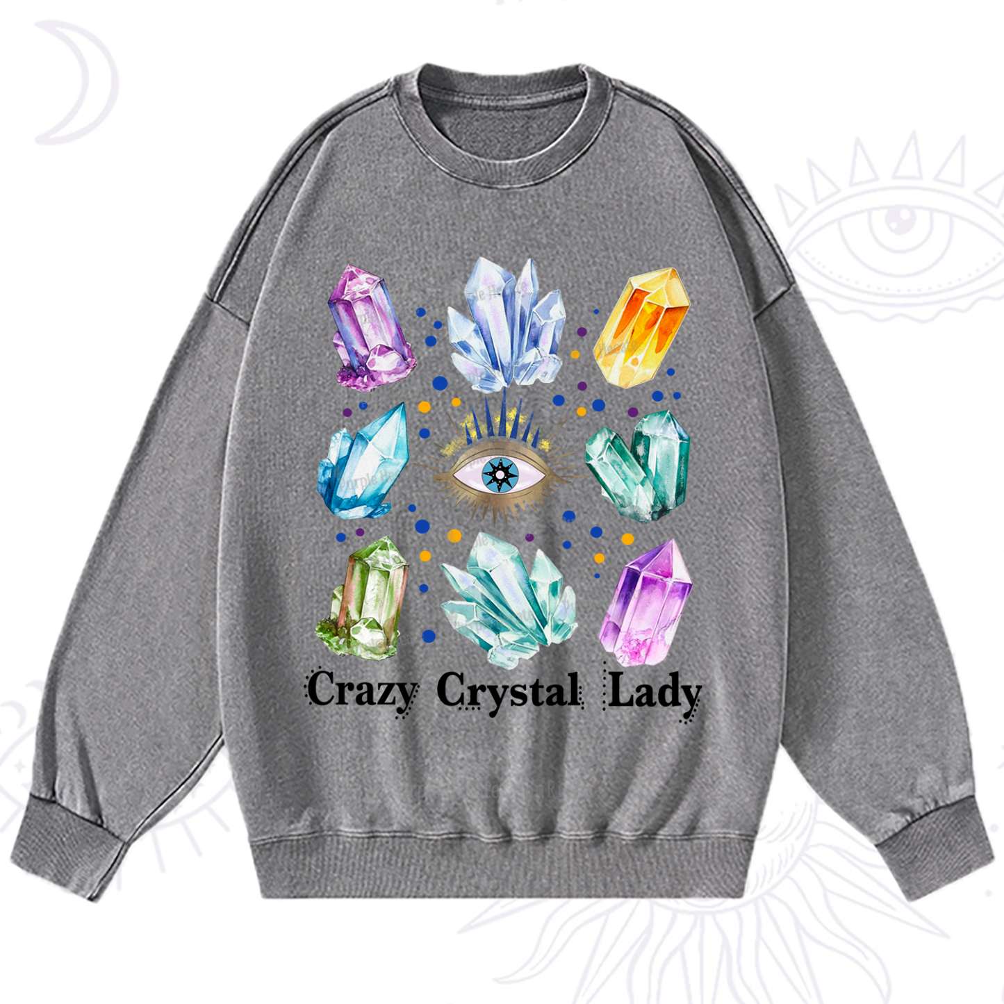 Purplehecate Crysral Lady Washed Sweatshirt