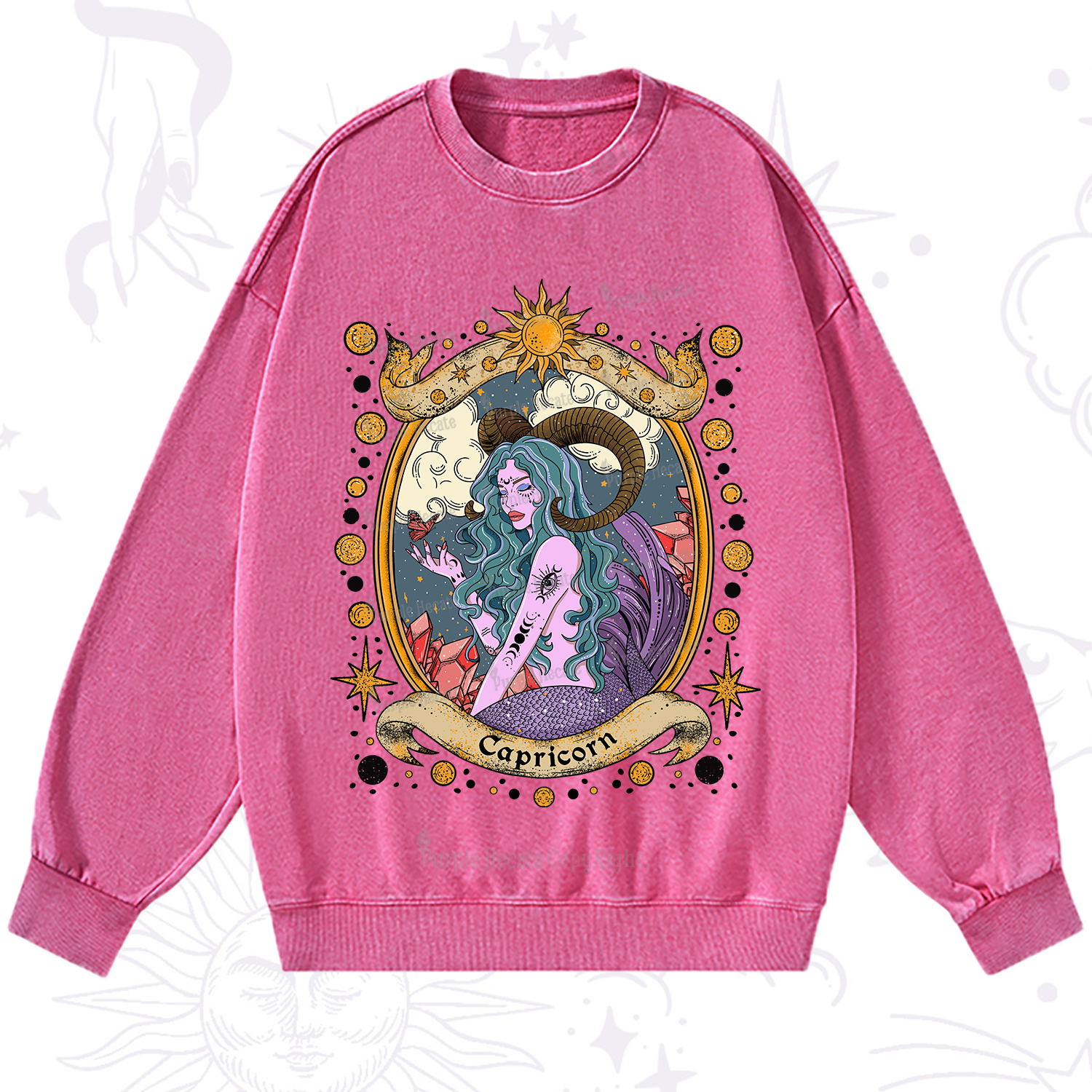 Purplehecate Capricorn Radiance Washed Sweatshirt
