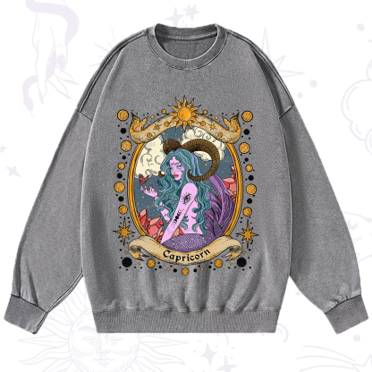 Purplehecate Capricorn Radiance Washed Sweatshirt