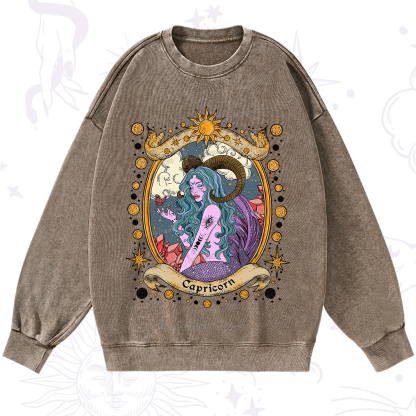 Purplehecate Capricorn Radiance Washed Sweatshirt