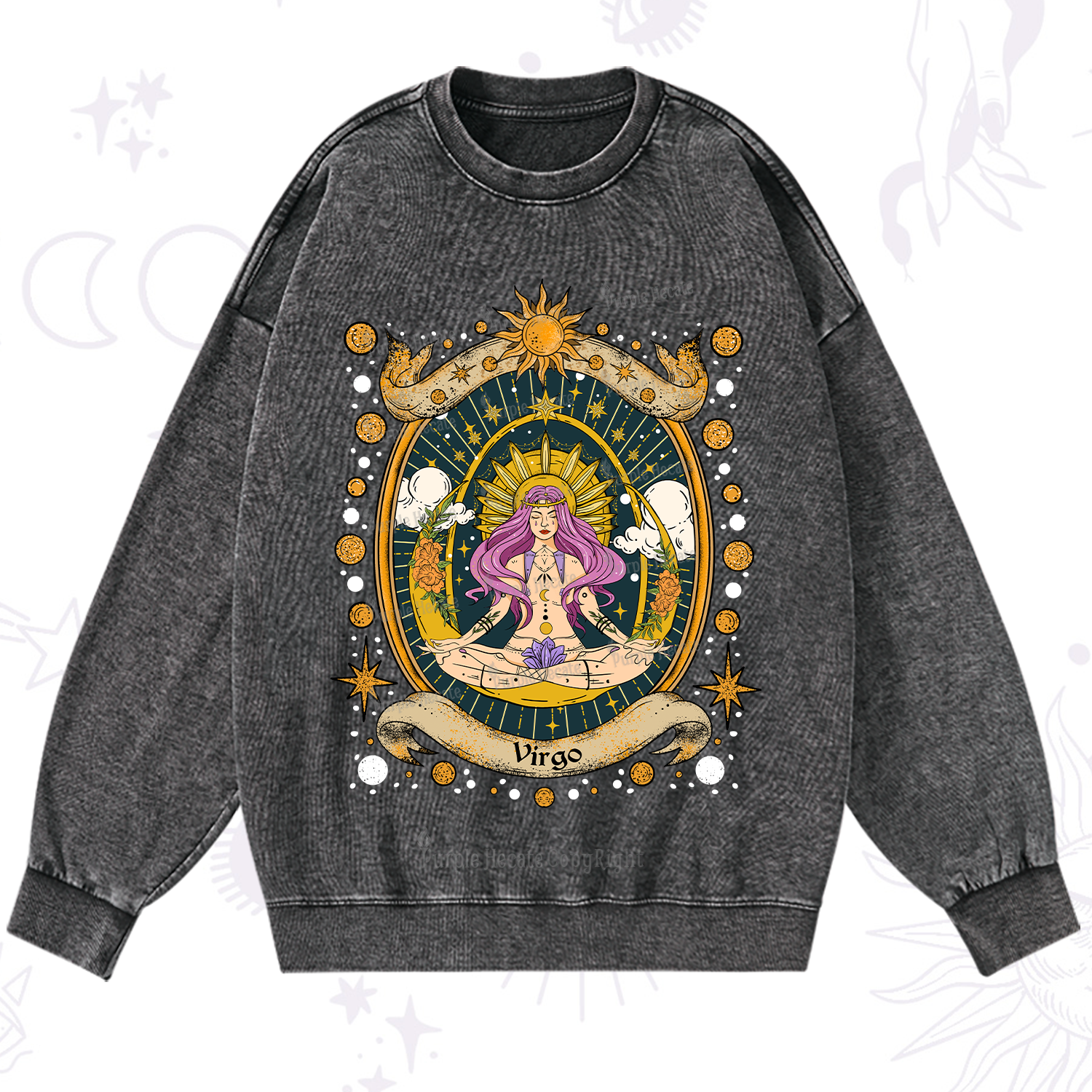 Purplehecate Virgo Radiance Zodiac Washed Sweatshirt