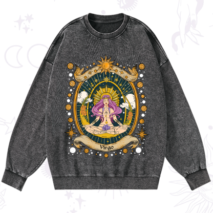 Purplehecate Virgo Radiance Zodiac Washed Sweatshirt