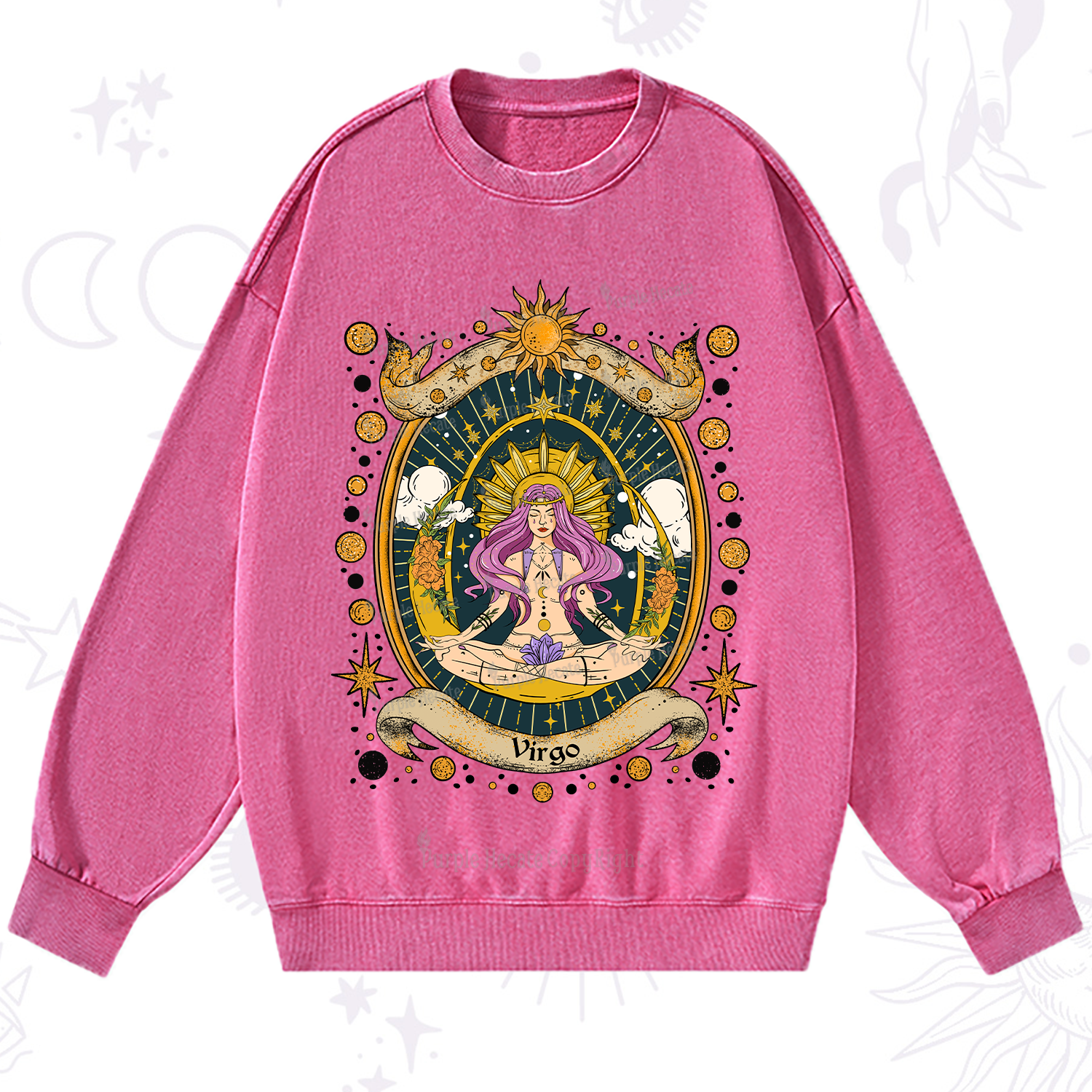 Purplehecate Virgo Radiance Zodiac Washed Sweatshirt