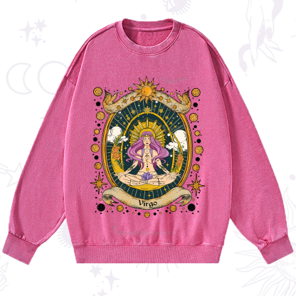 Purplehecate Virgo Radiance Zodiac Washed Sweatshirt
