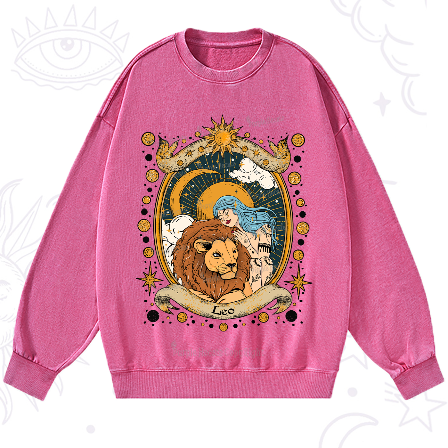 Purplehecate Leo Radiance Zodiac Washed Sweatshirt