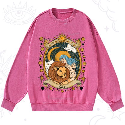 Purplehecate Leo Radiance Zodiac Washed Sweatshirt