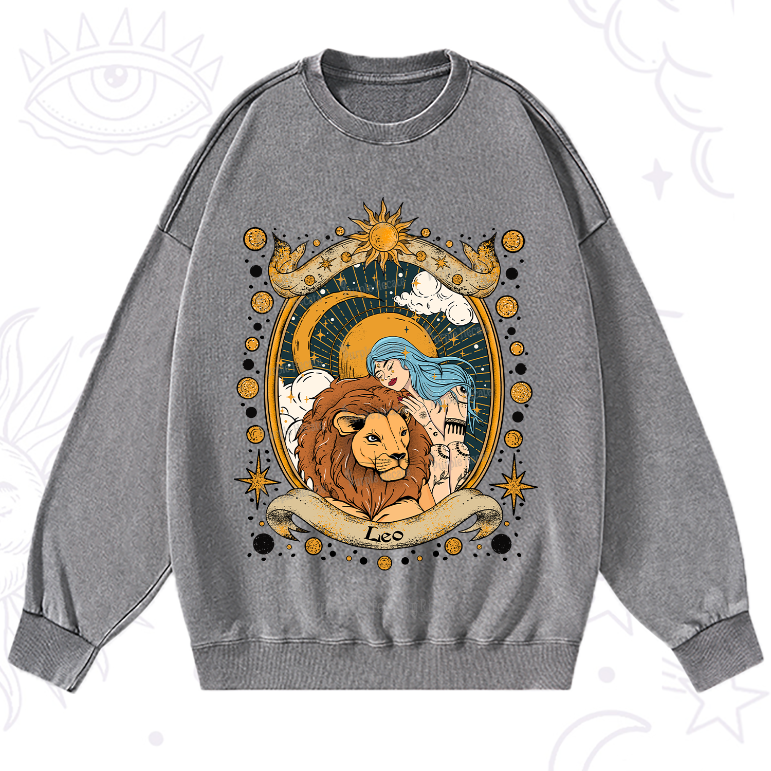 Purplehecate Leo Radiance Zodiac Washed Sweatshirt
