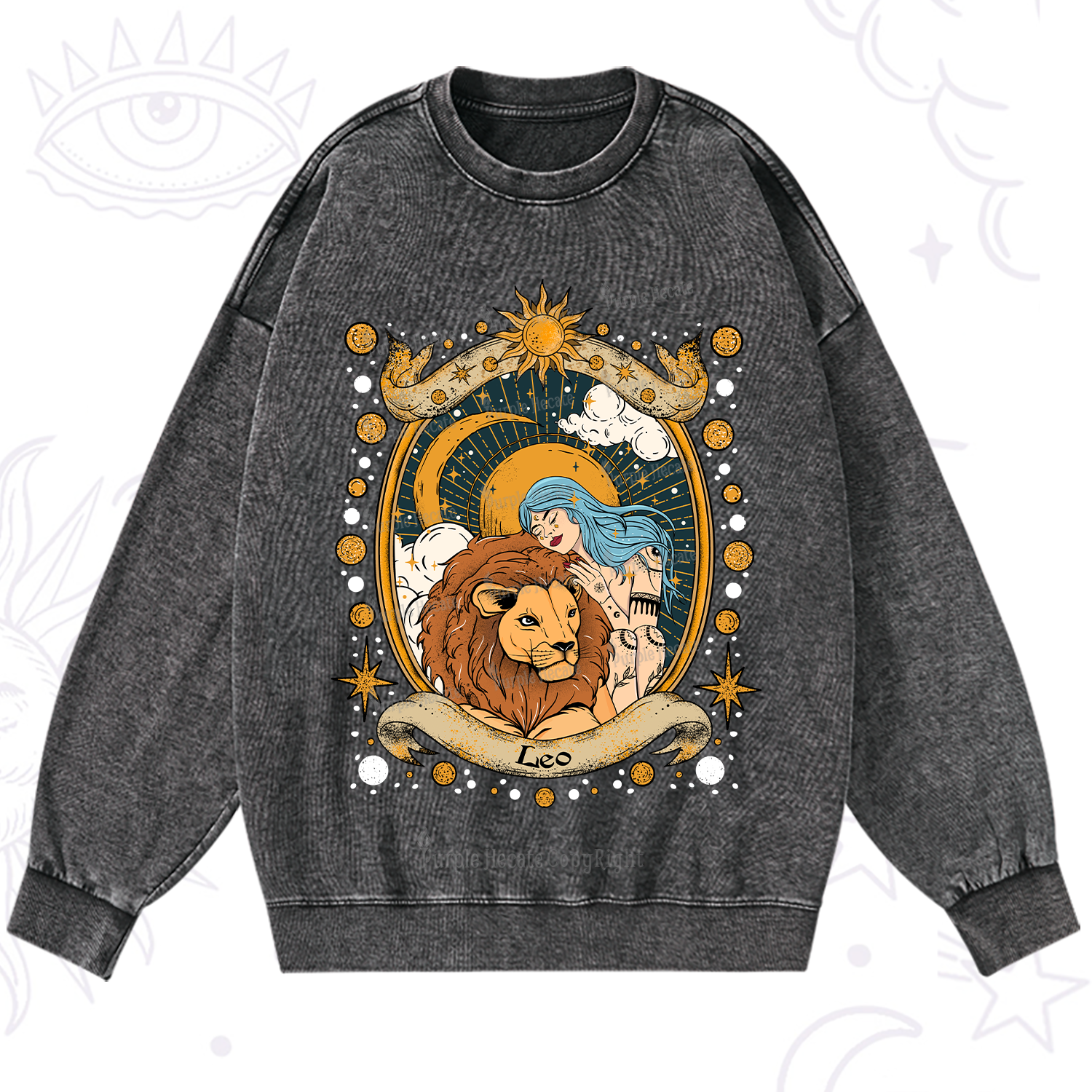 Purplehecate Leo Radiance Zodiac Washed Sweatshirt