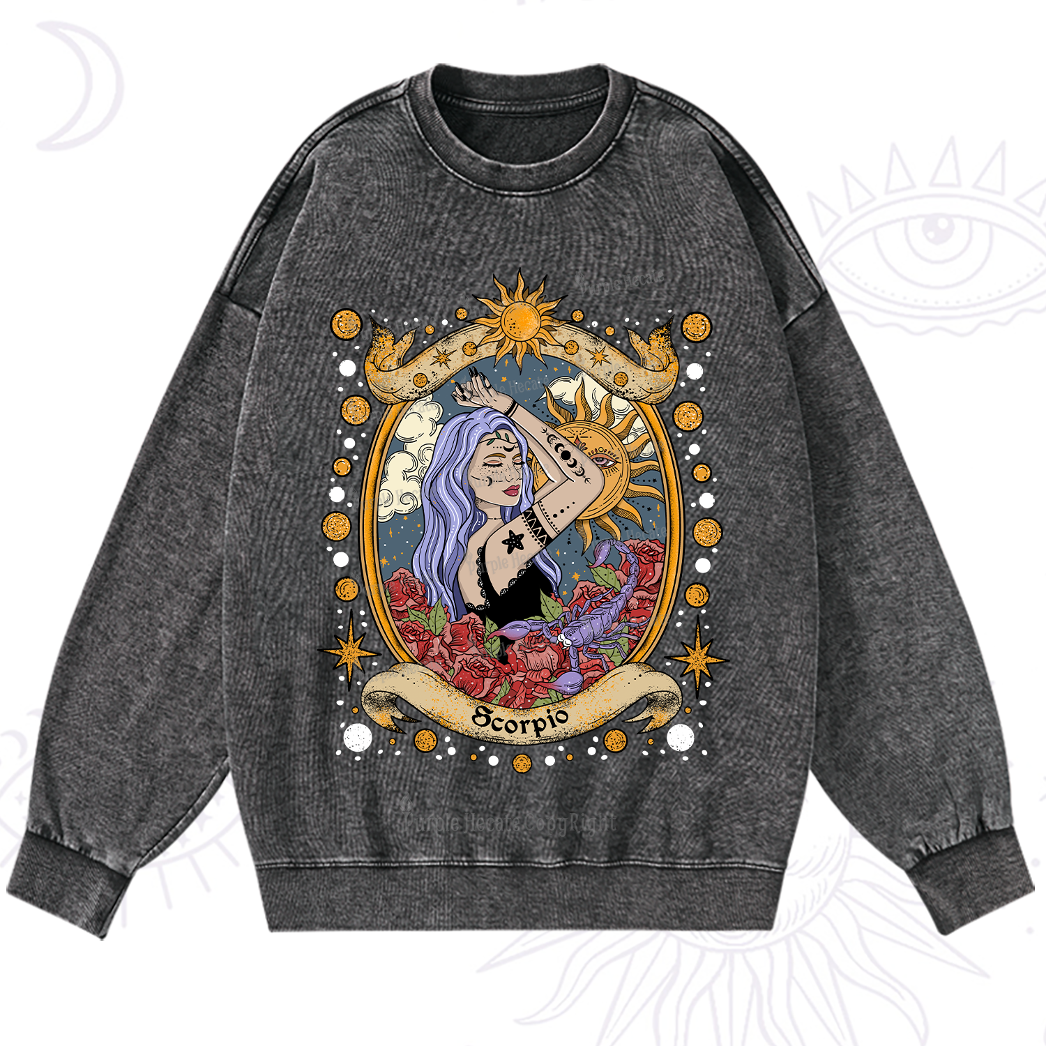 Purplehecate Scorpio Radiance Zodiac Washed Sweatshirt