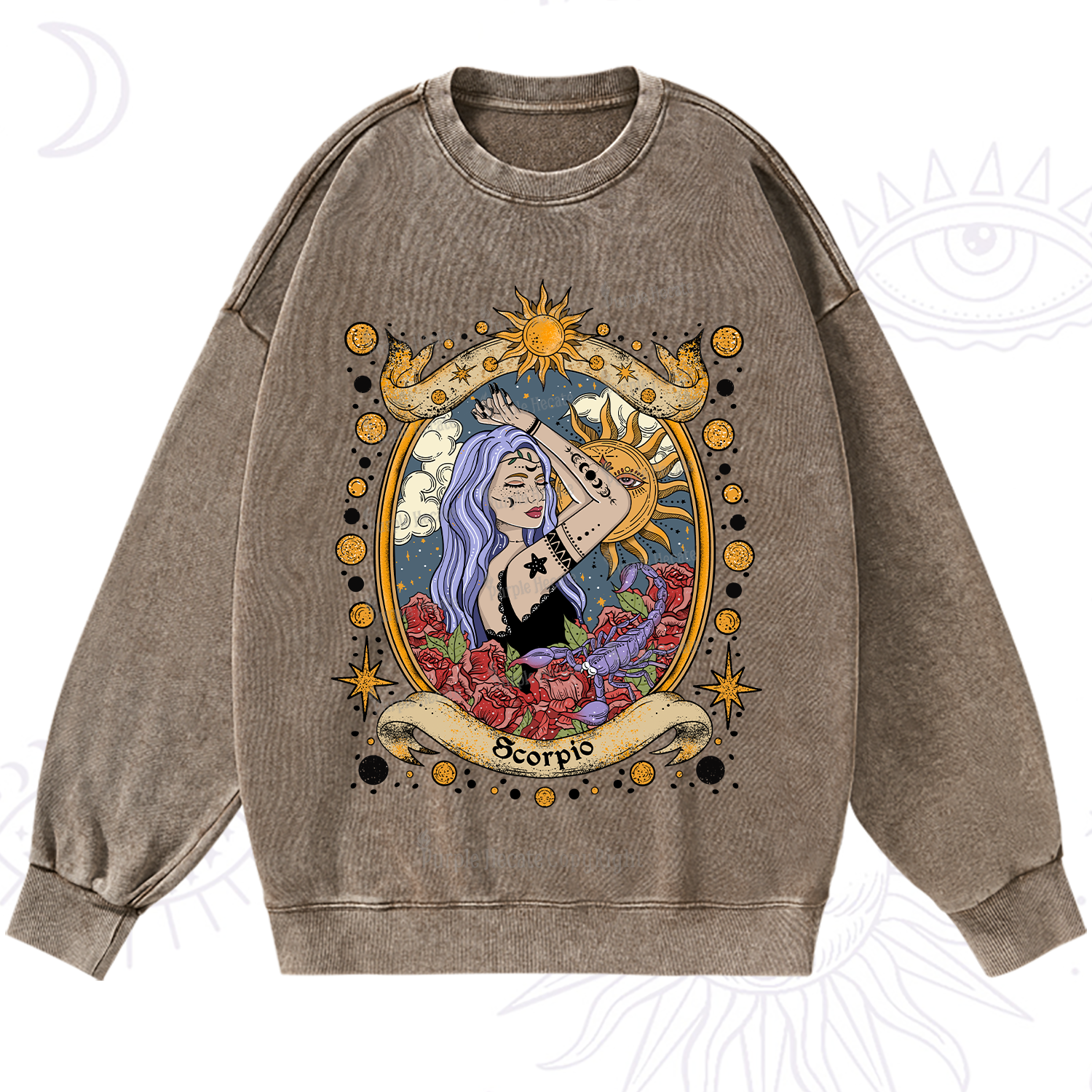 Purplehecate Scorpio Radiance Zodiac Washed Sweatshirt