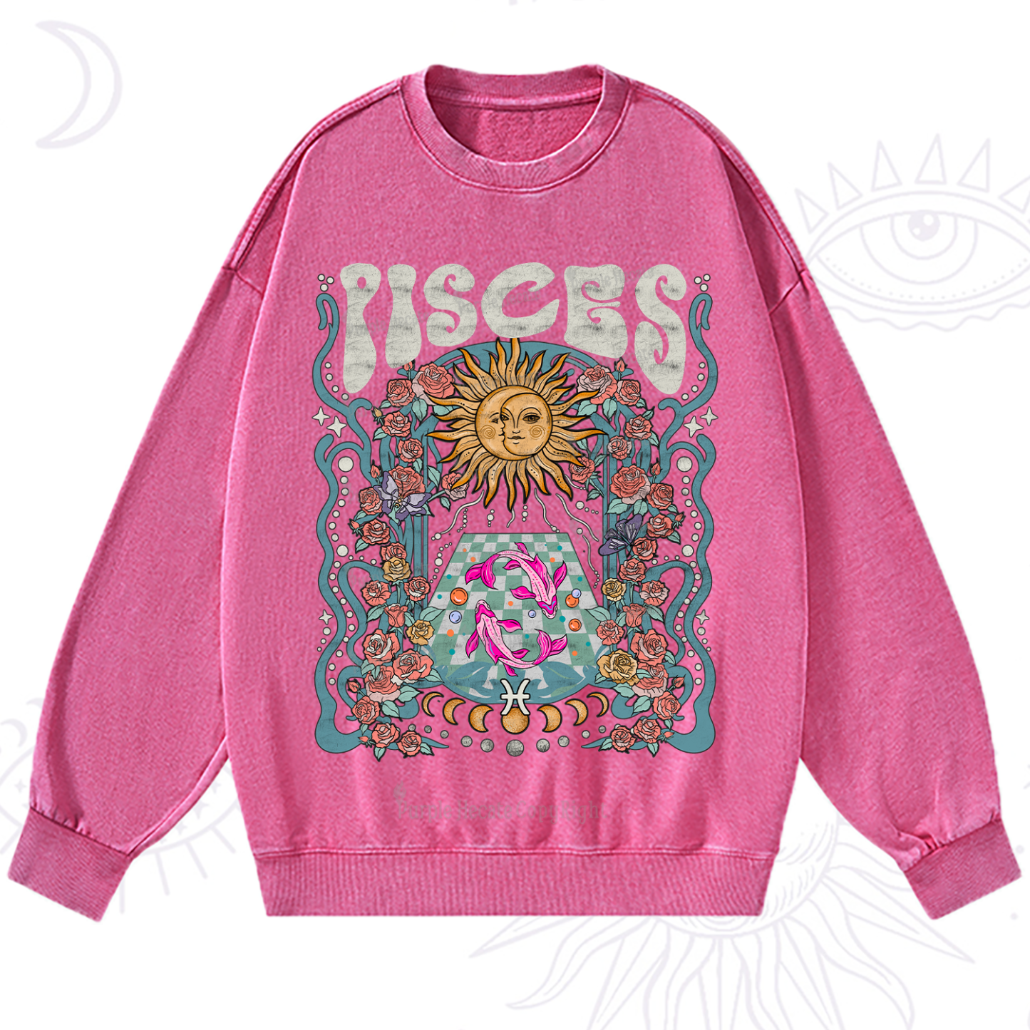 Purplehecate Pisces Spirit Zodiac Washed Sweatshirt