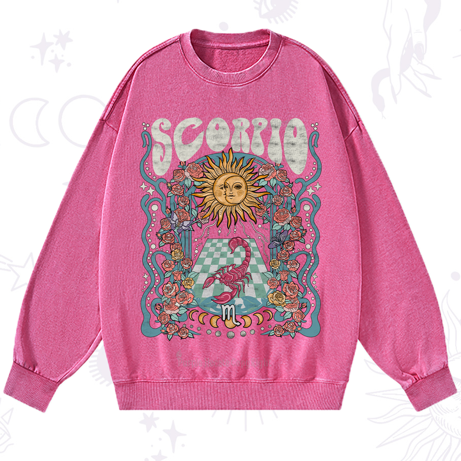 Purplehecate Scorpio Spirit Zodiac Washed Sweatshirt