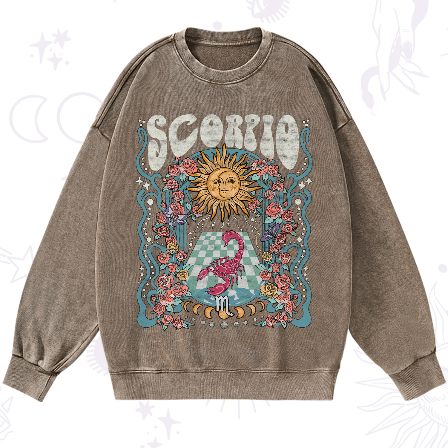 Purplehecate Scorpio Spirit Zodiac Washed Sweatshirt