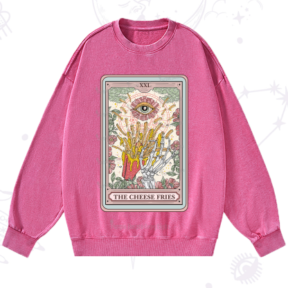 Purplehecate The Cheese Fries Tarot Washed Sweatshirt