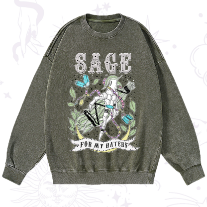 Purplehecate Sage For My Haters Washed Sweatshirt