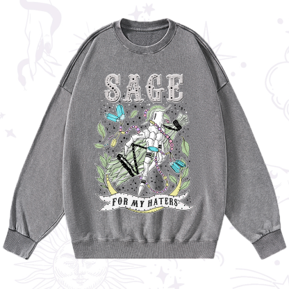 Purplehecate Sage For My Haters Washed Sweatshirt