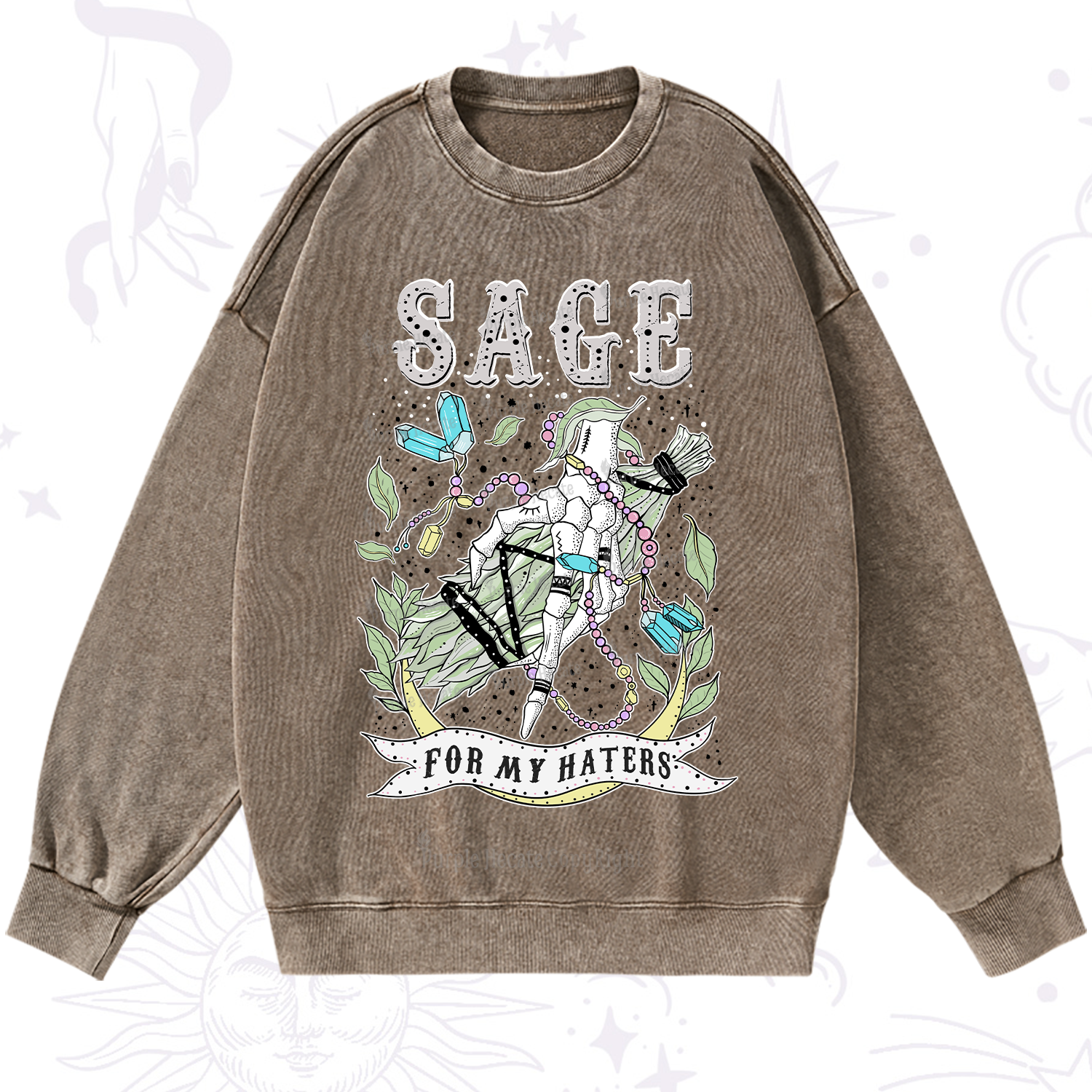 Purplehecate Sage For My Haters Washed Sweatshirt
