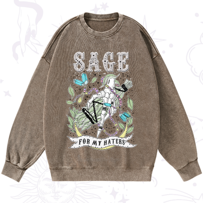 Purplehecate Sage For My Haters Washed Sweatshirt