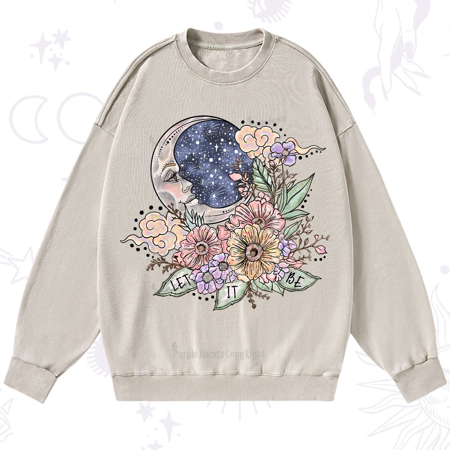 Purplehecate Let It Be Washed Sweatshirt