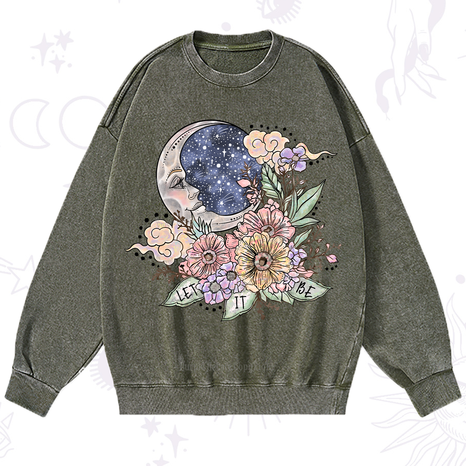Purplehecate Let It Be Washed Sweatshirt