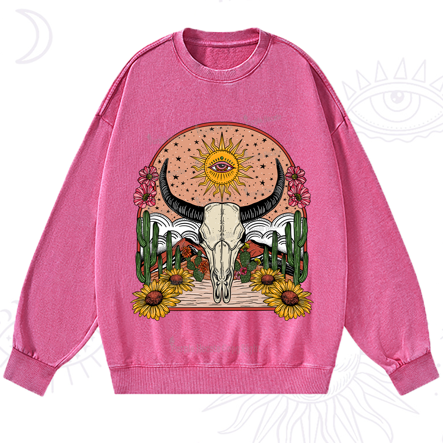 Purplehecate Desert Bloom Washed Sweatshirt