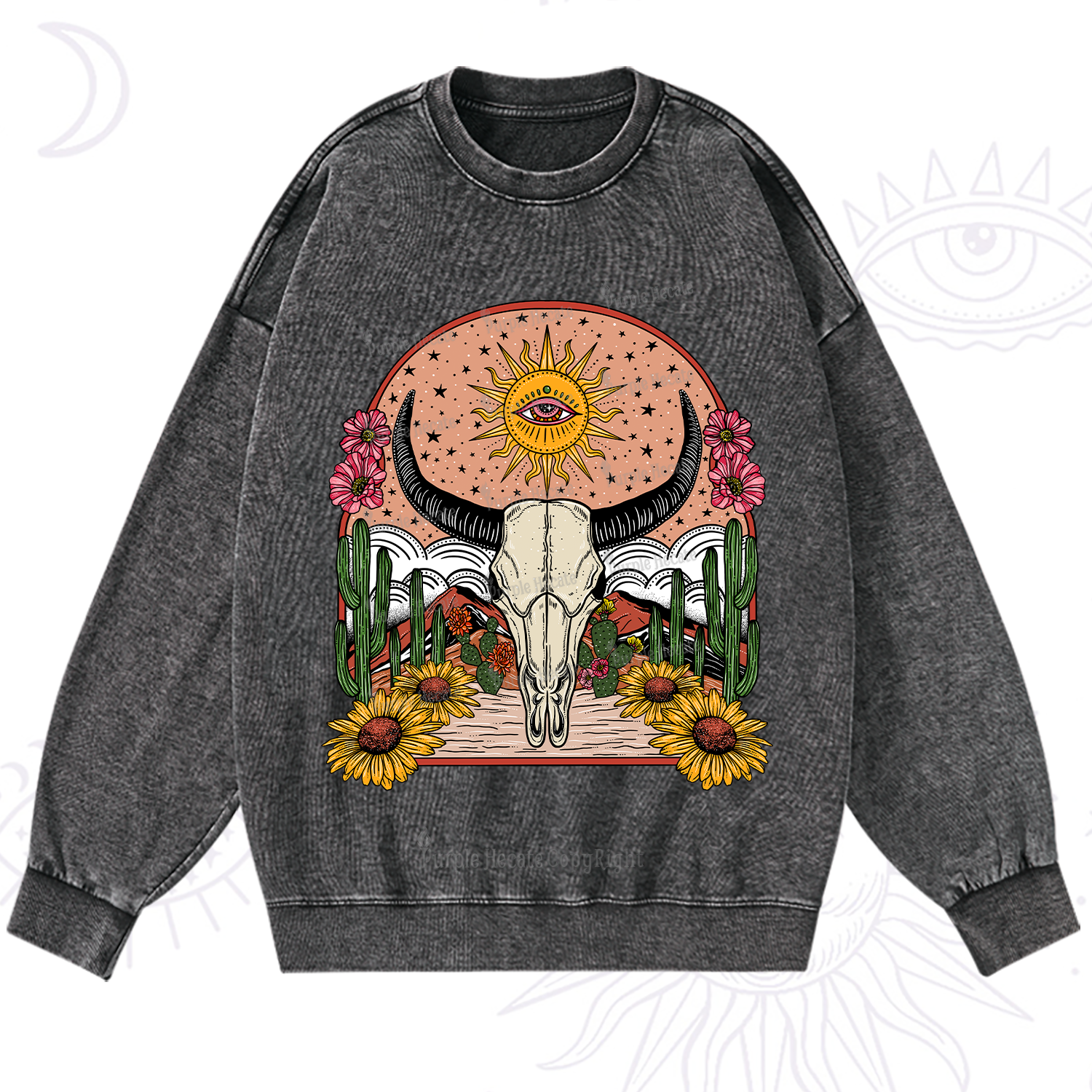 Purplehecate Desert Bloom Washed Sweatshirt