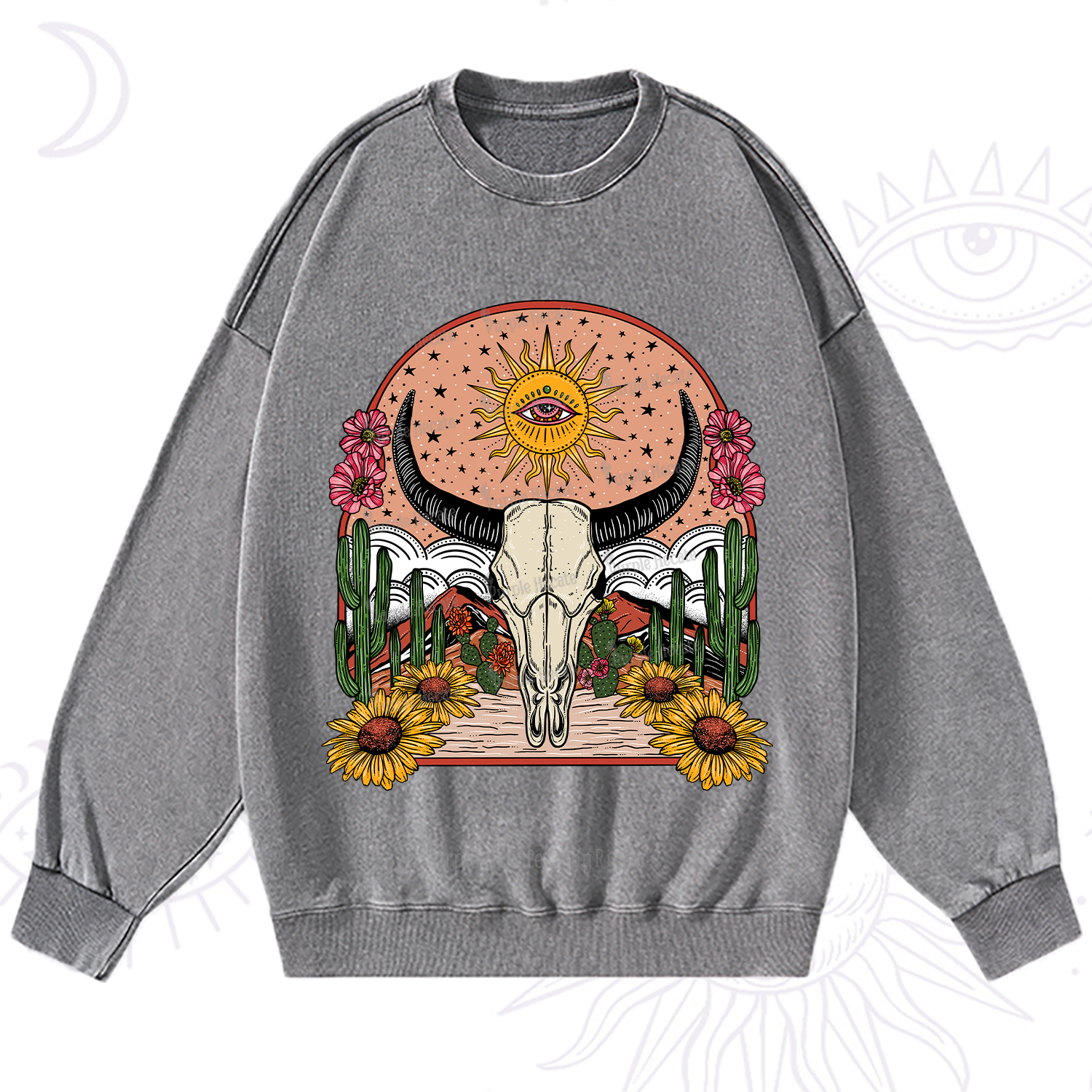 Purplehecate Desert Bloom Washed Sweatshirt