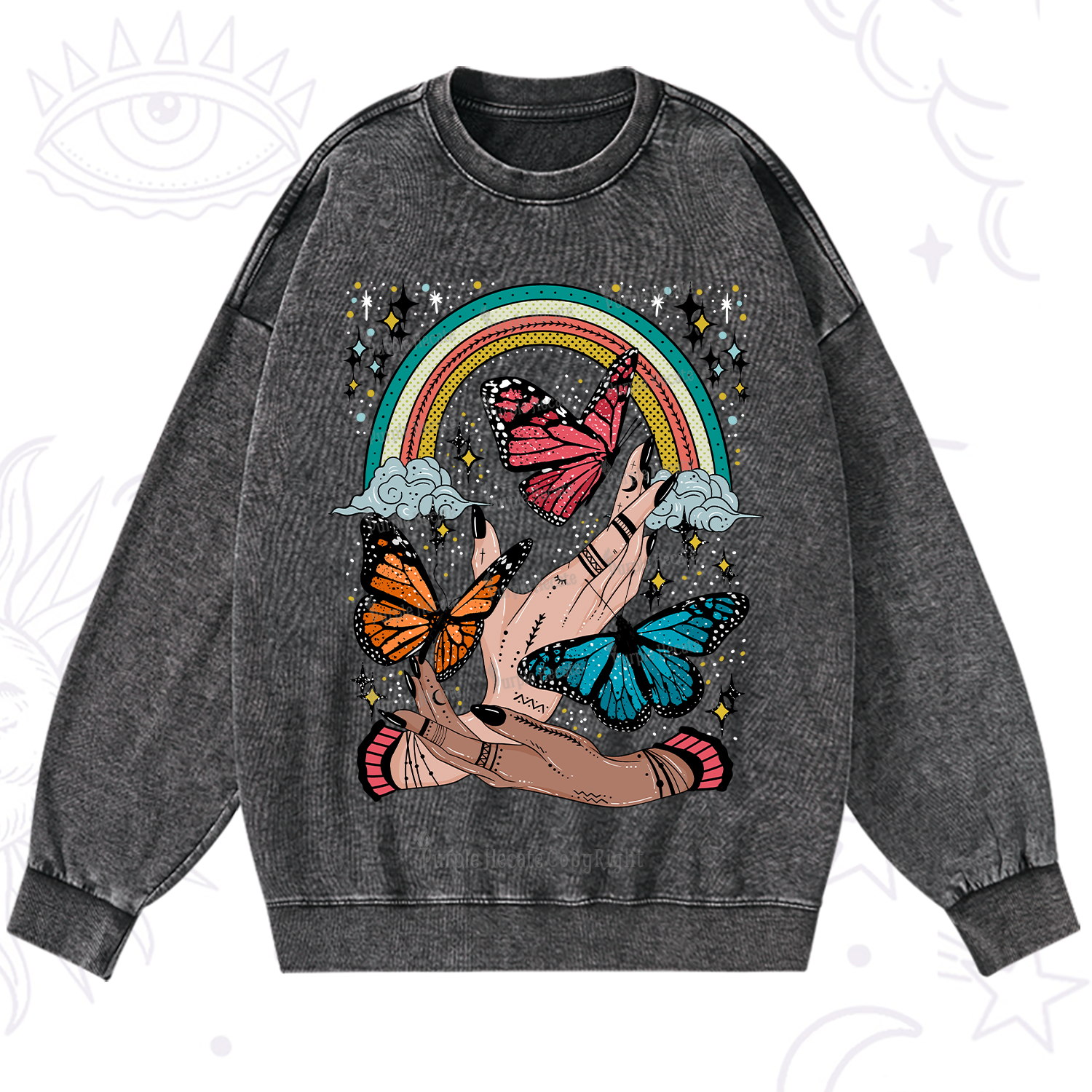 Purplehecate Metamorphoses Washed Sweatshirt