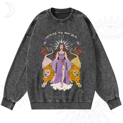 Purplehecate The Goddess Walking My Own Path Washed Sweatshirt