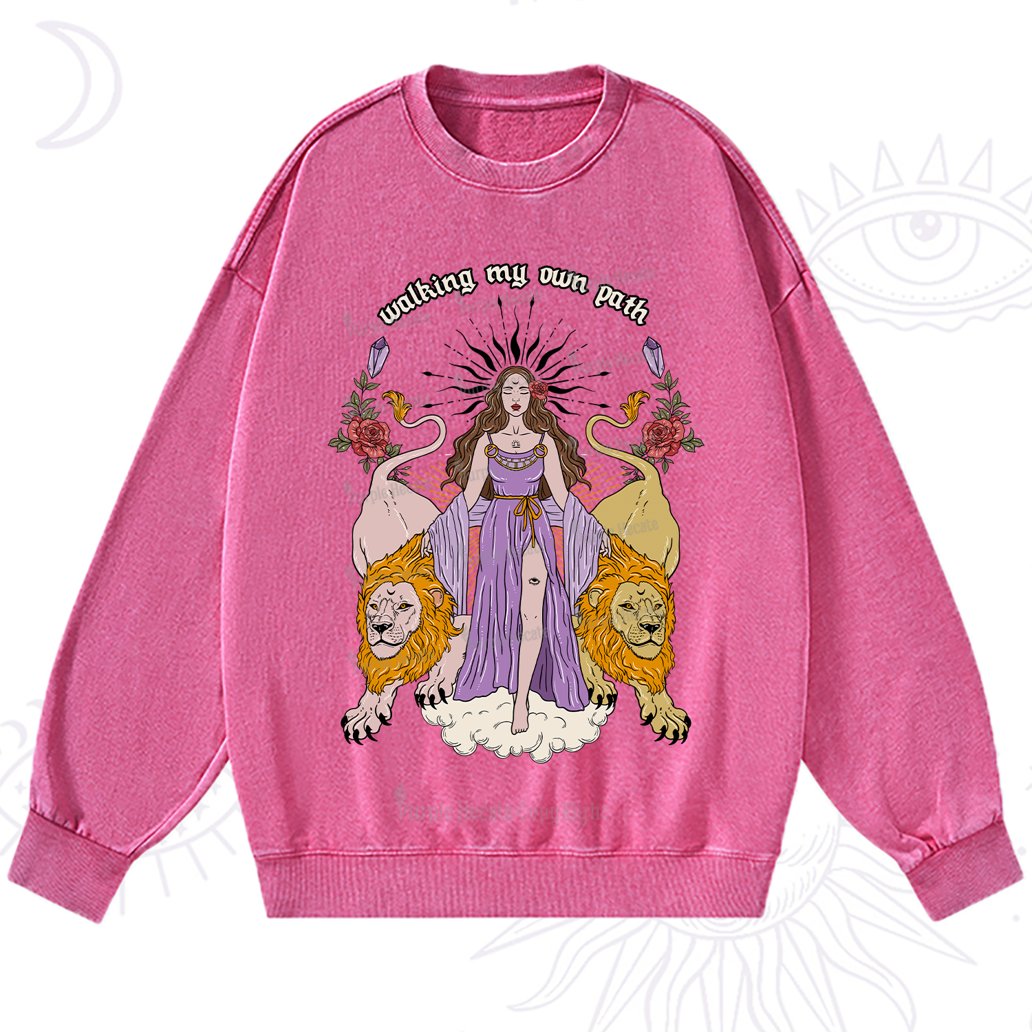 Purplehecate The Goddess Walking My Own Path Washed Sweatshirt