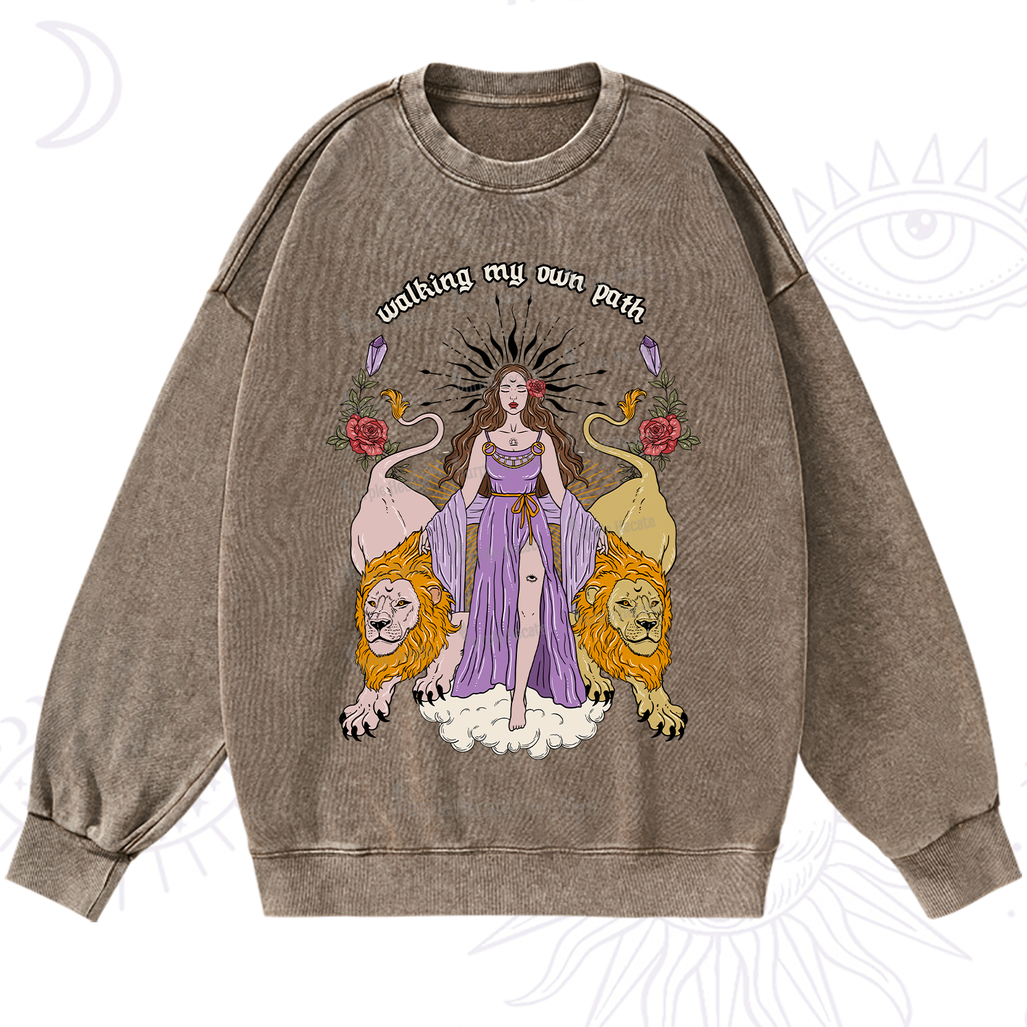 Purplehecate The Goddess Walking My Own Path Washed Sweatshirt