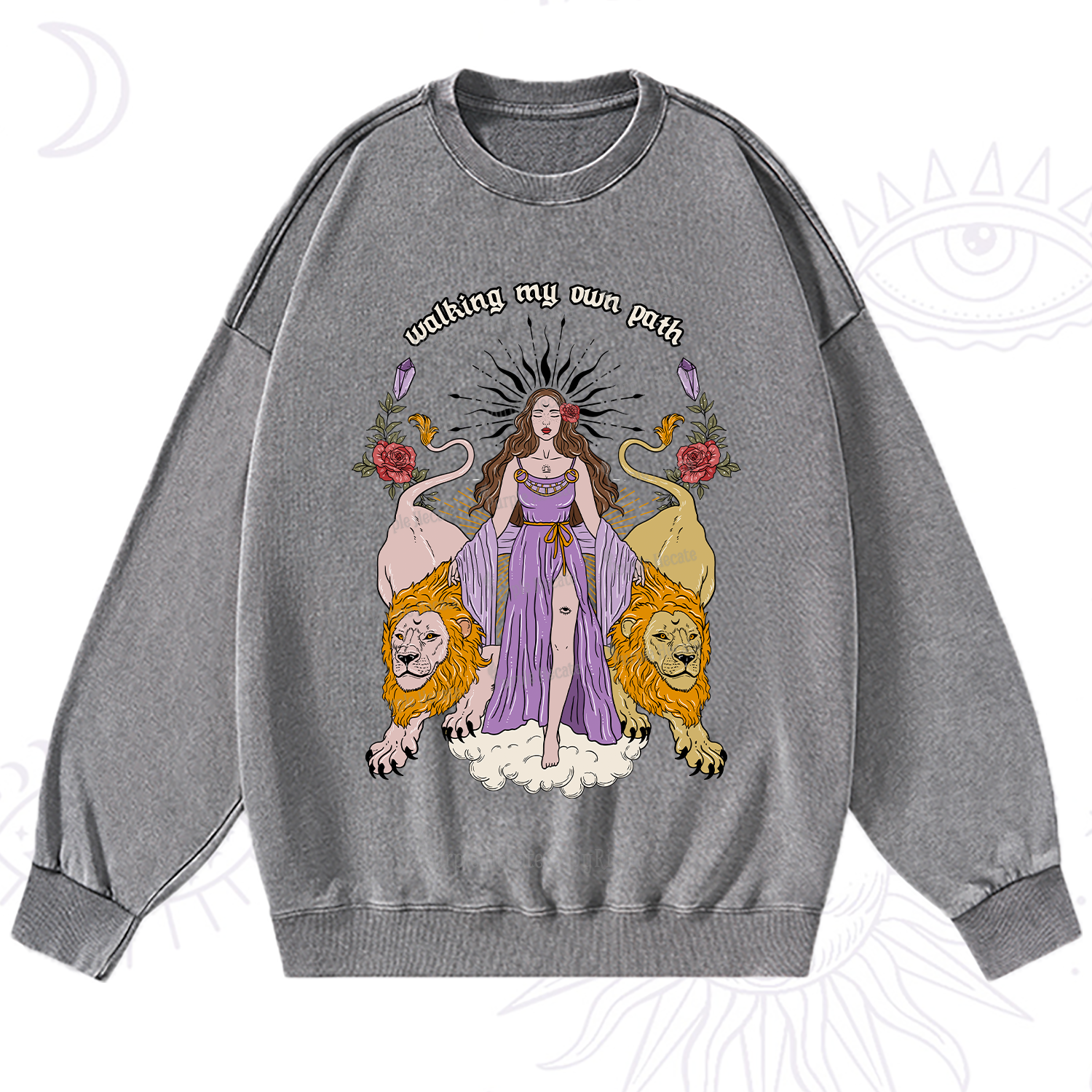 Purplehecate The Goddess Walking My Own Path Washed Sweatshirt