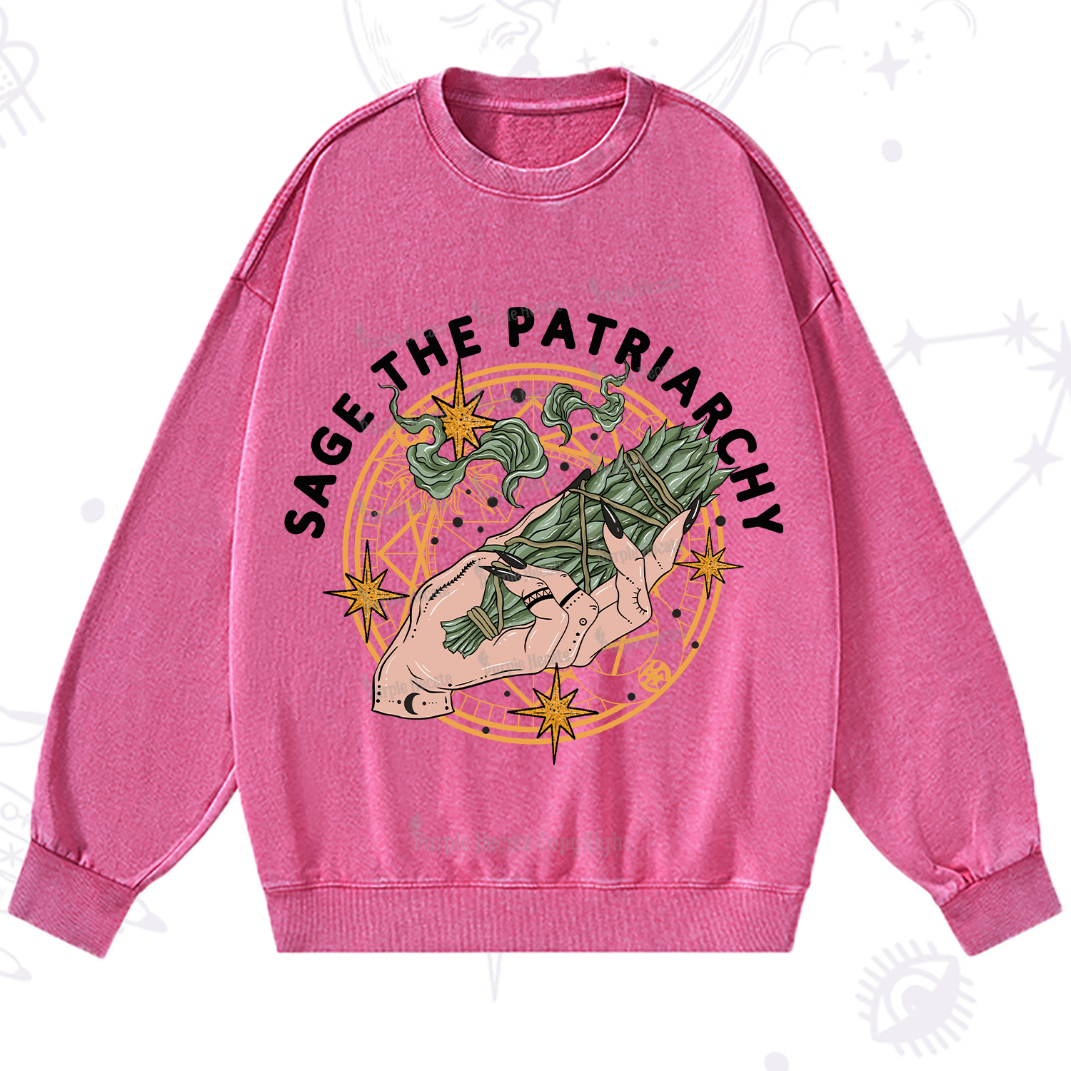 Purplehecate Sage The Patriarchy Washed Sweatshirt