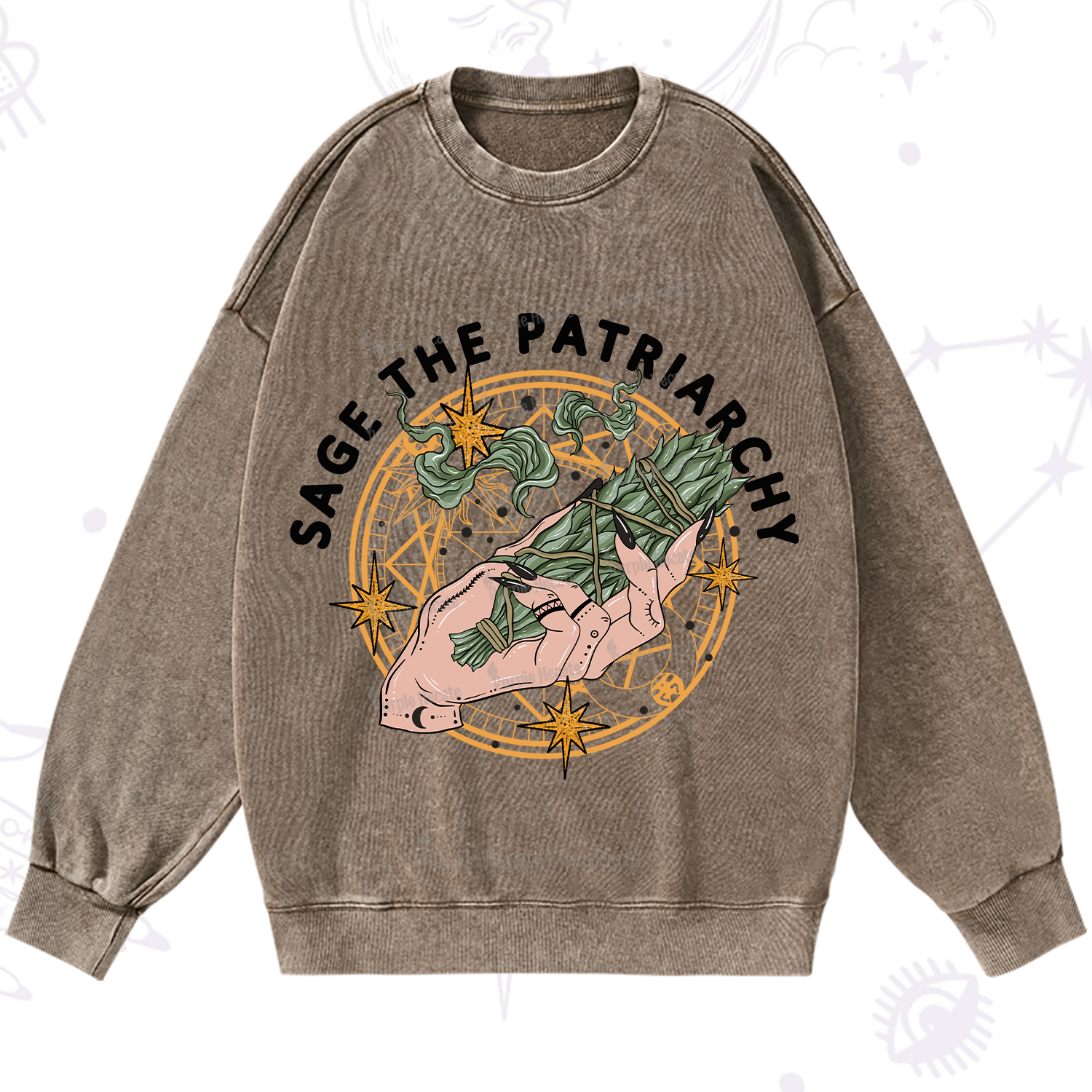 Purplehecate Sage The Patriarchy Washed Sweatshirt
