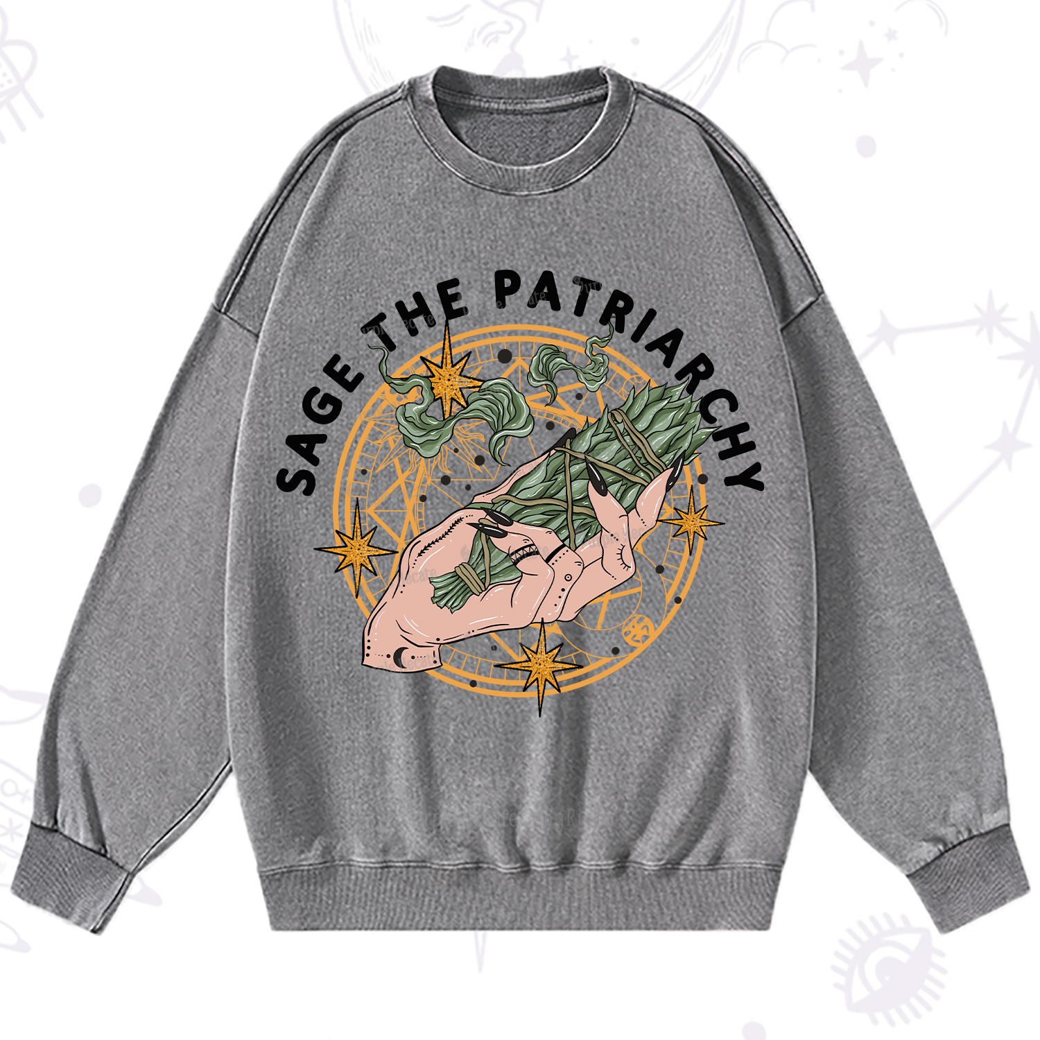 Purplehecate Sage The Patriarchy Washed Sweatshirt