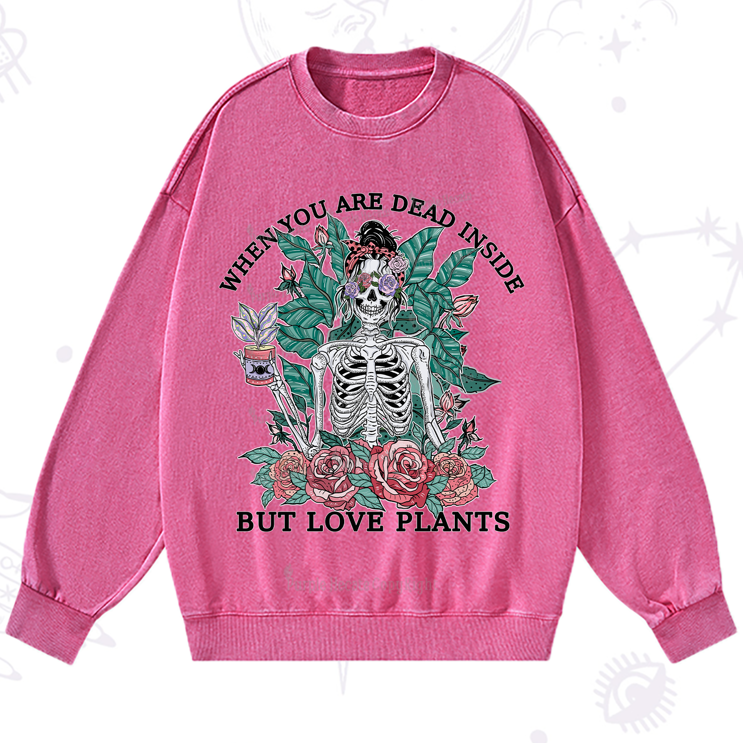 Purplehecate When You Dead Inside Washed Sweatshirt