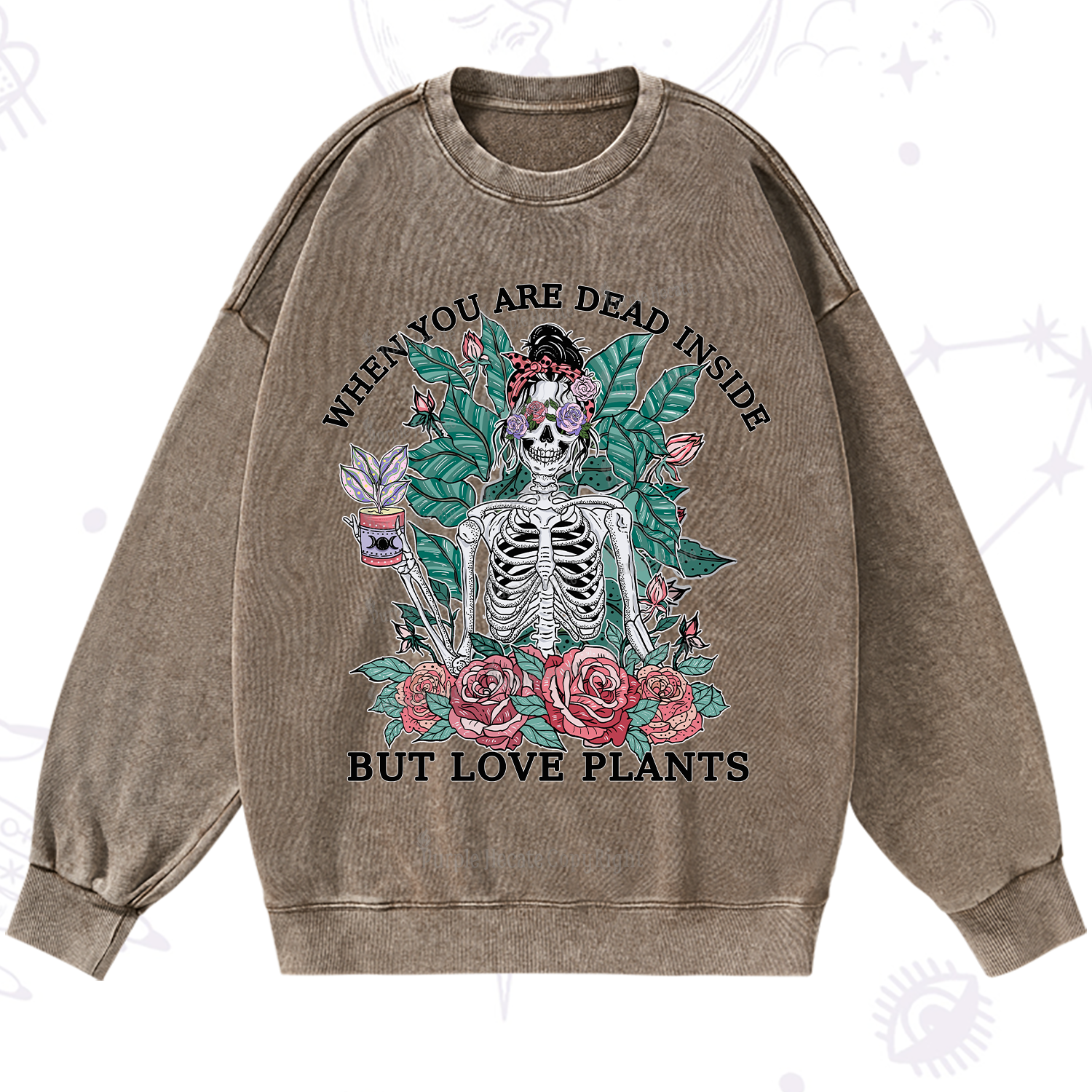 Purplehecate When You Dead Inside Washed Sweatshirt