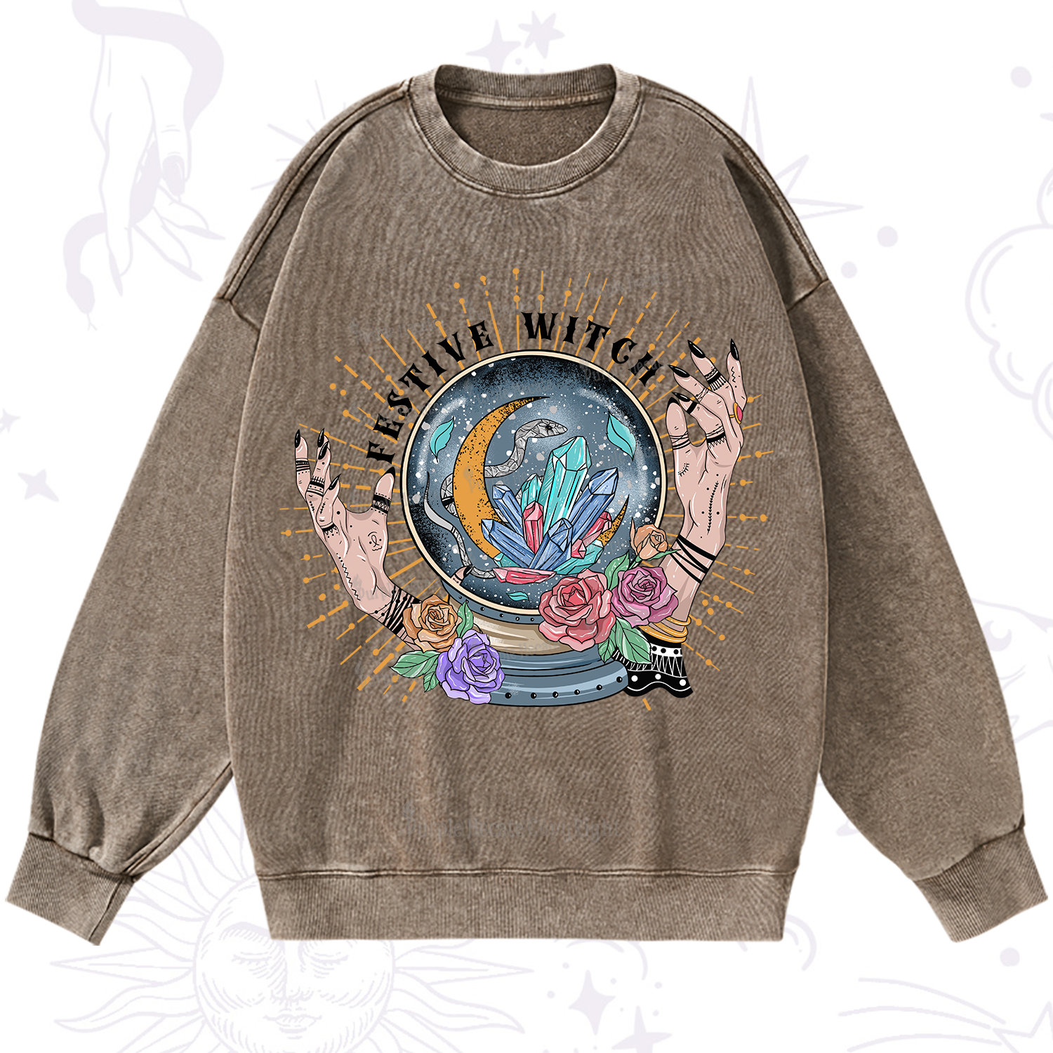 Purplehecate Festive Witche Washed Sweatshirt