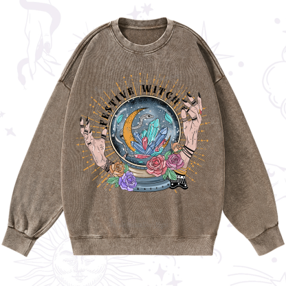 Purplehecate Festive Witche Washed Sweatshirt