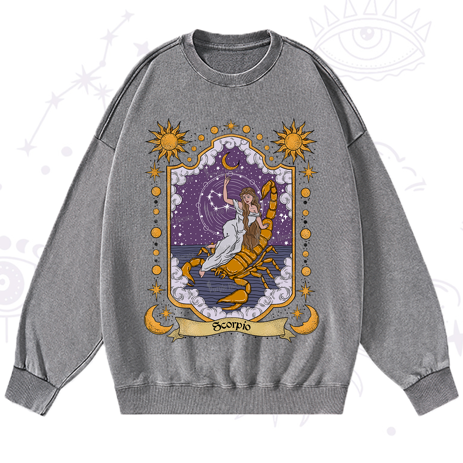 Purplehecate Scorpio Zodiac Washed Sweatshirt