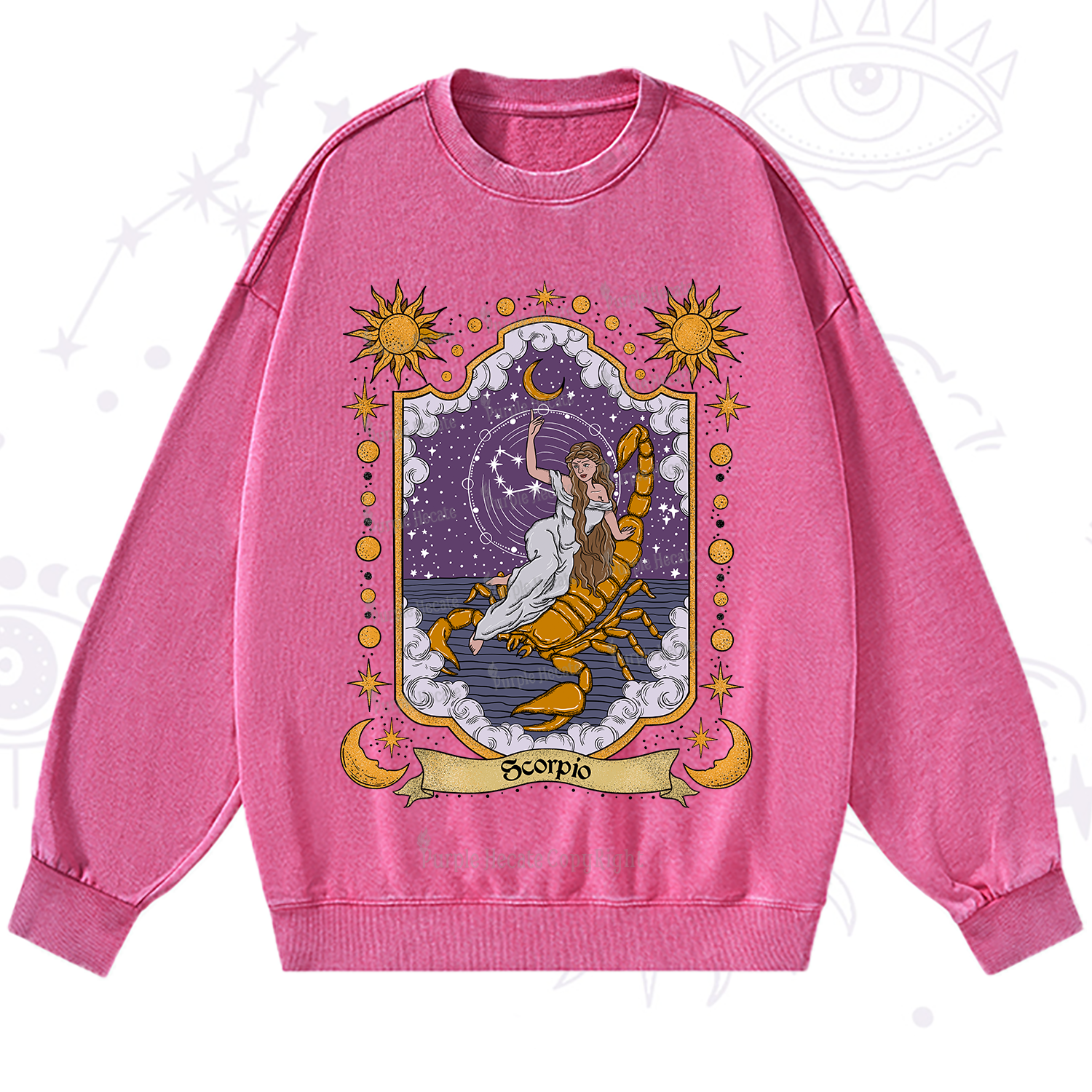 Purplehecate Scorpio Zodiac Washed Sweatshirt