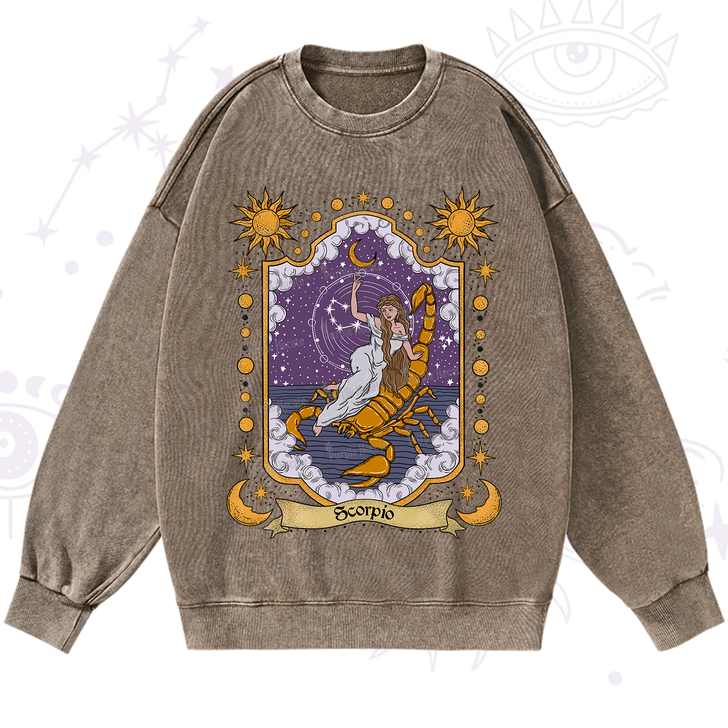 Purplehecate Scorpio Zodiac Washed Sweatshirt