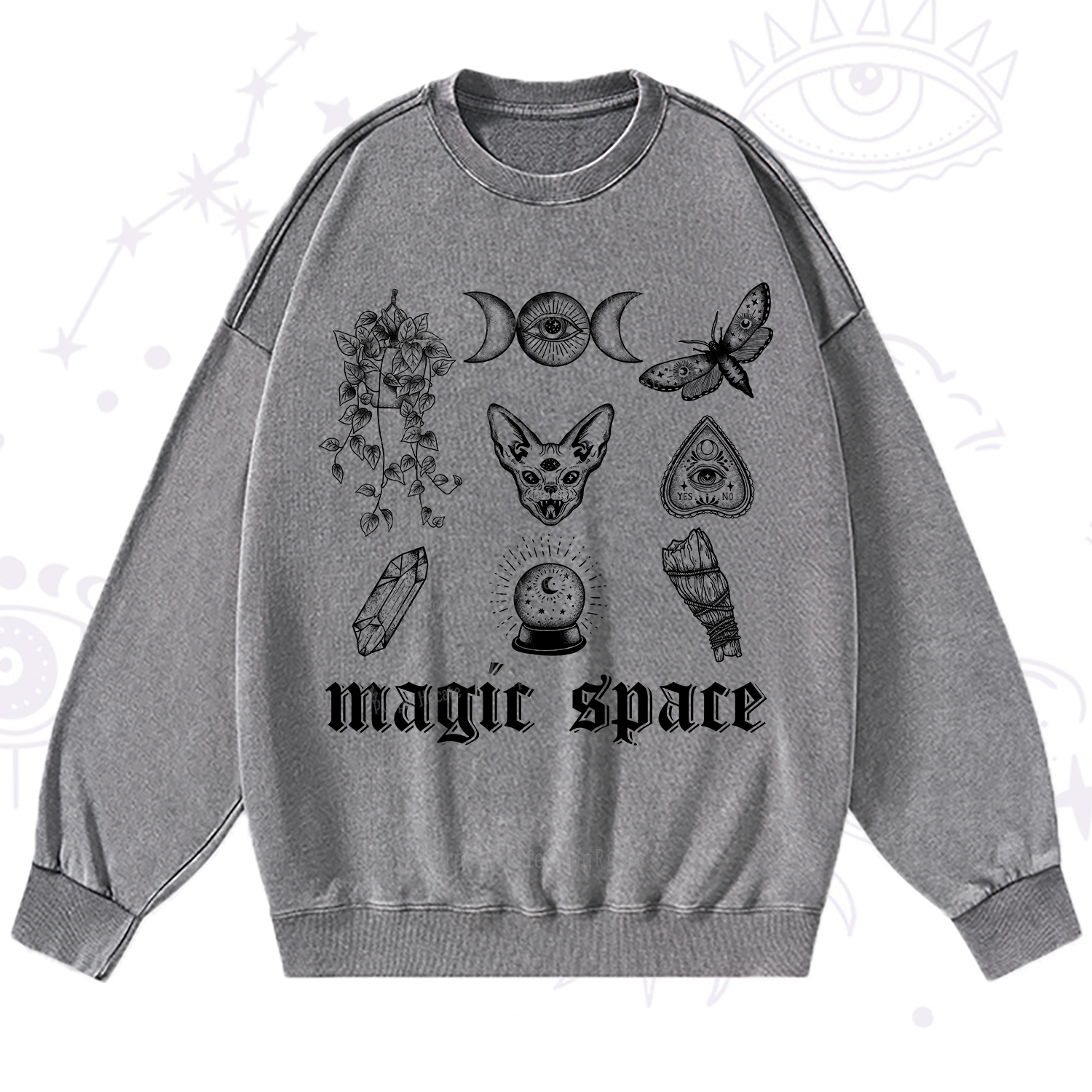 Purplehecate Magic Space Washed Sweatshirt