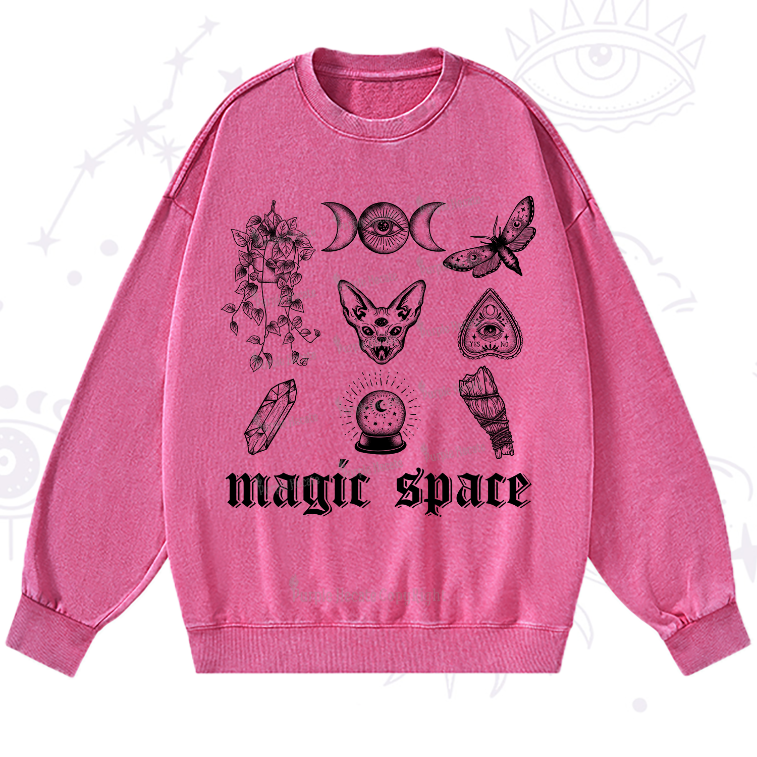 Purplehecate Magic Space Washed Sweatshirt