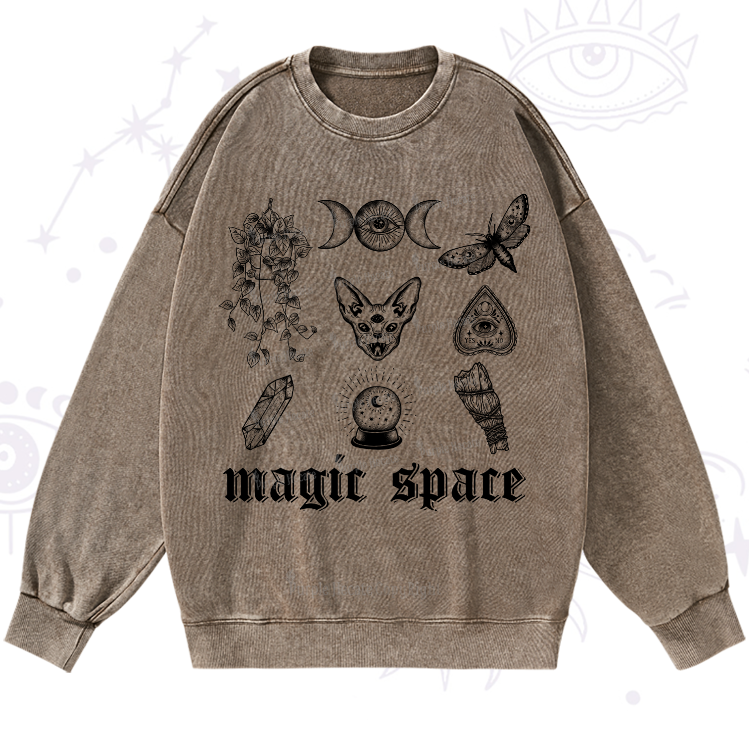 Purplehecate Magic Space Washed Sweatshirt